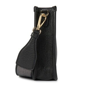 Prada print shoulder tape woven black strap bag logo leather